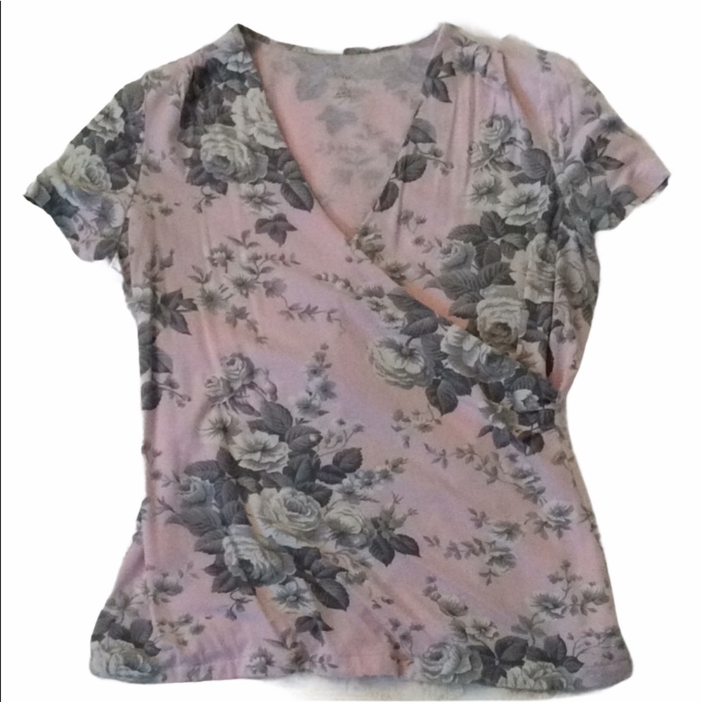 Talbots Faux Wrap Blouse
